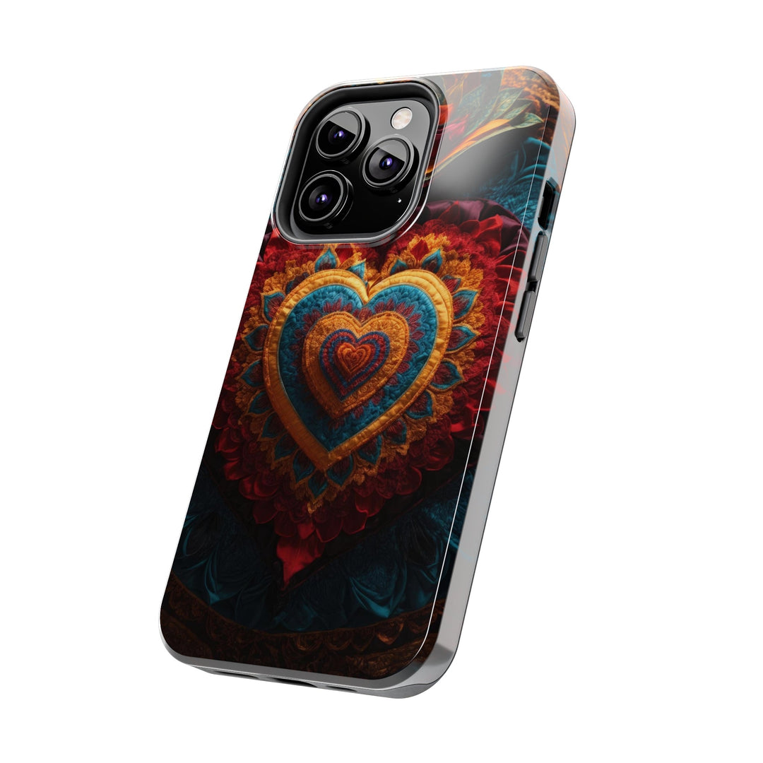 Floral Heart Tapestry - Tough Phone Case - Phone Case - g(0D·IO) - iPhone 13 Mini - -