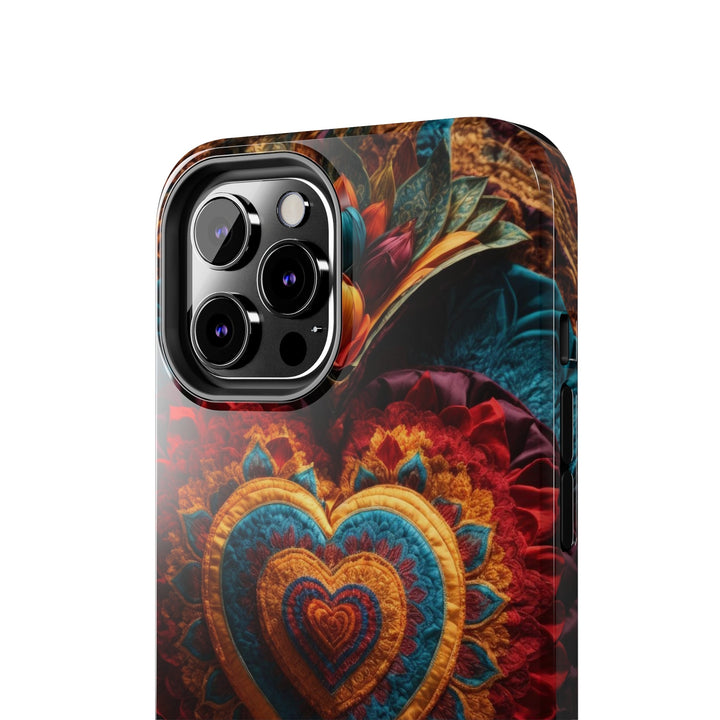 Floral Heart Tapestry - Tough Phone Case - Phone Case - g(0D·IO) - iPhone 13 Mini - -