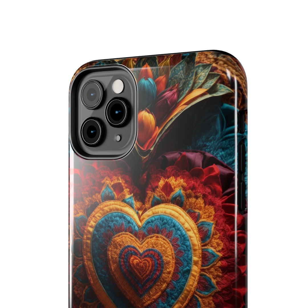 Floral Heart Tapestry - Tough Phone Case - Phone Case - g(0D·IO) - iPhone 13 Mini - -