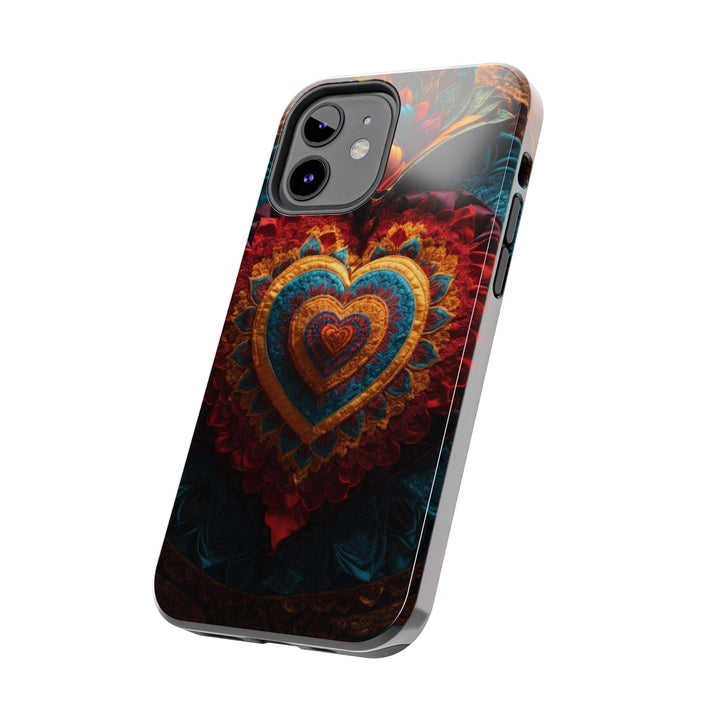 Floral Heart Tapestry - Tough Phone Case - Phone Case - g(0D·IO) - iPhone 13 Mini - -