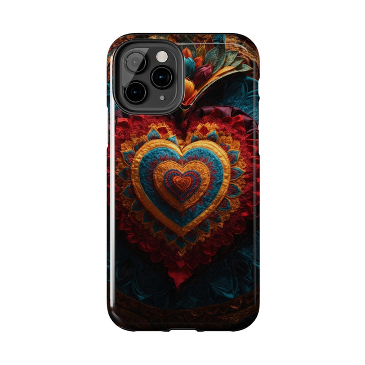 Floral Heart Tapestry - Tough Phone Case - Phone Case - g(0D·IO) - iPhone 13 Mini - -