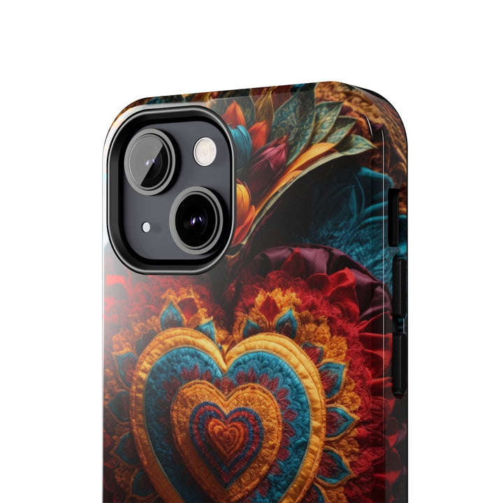 Floral Heart Tapestry - Tough Phone Case - Phone Case - g(0D·IO) - iPhone 13 Mini - -