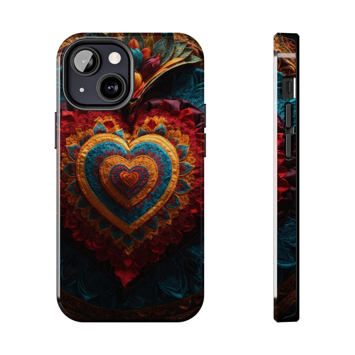 Floral Heart Tapestry - Tough Phone Case - Phone Case - g(0D·IO) - iPhone 13 Mini - -