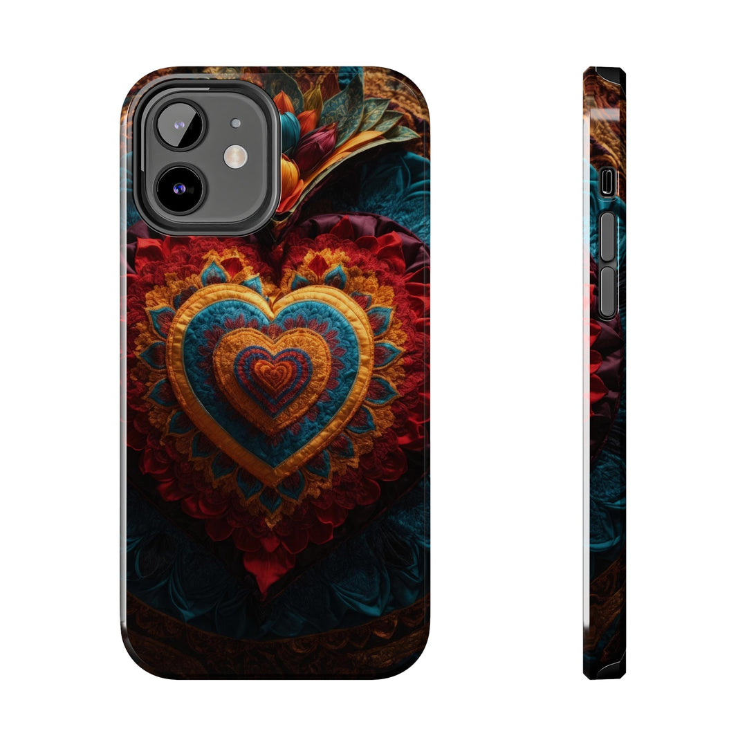 Floral Heart Tapestry - Tough Phone Case - Phone Case - g(0D·IO) - iPhone 12 - -