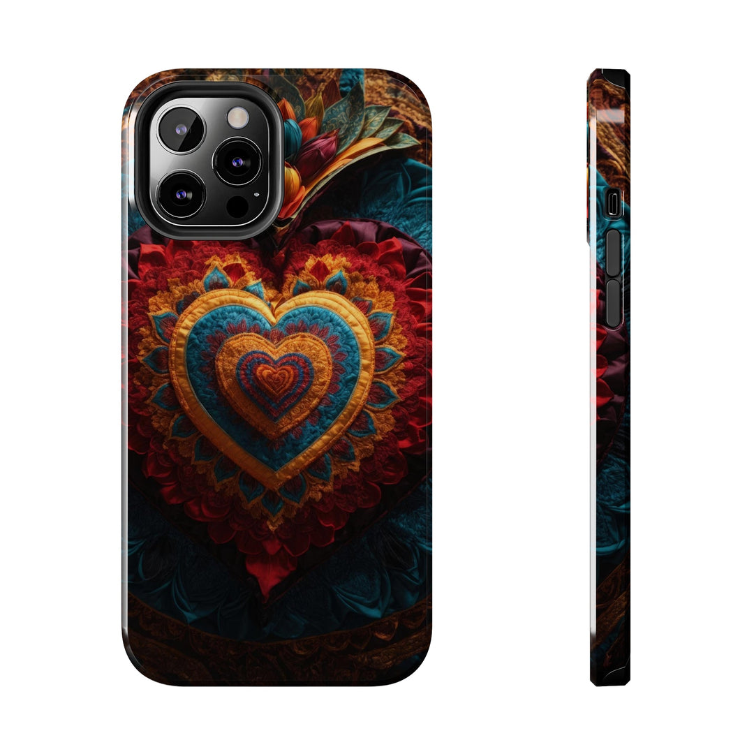 Floral Heart Tapestry - Tough Phone Case - Phone Case - g(0D·IO) - iPhone 12 Pro Max - -