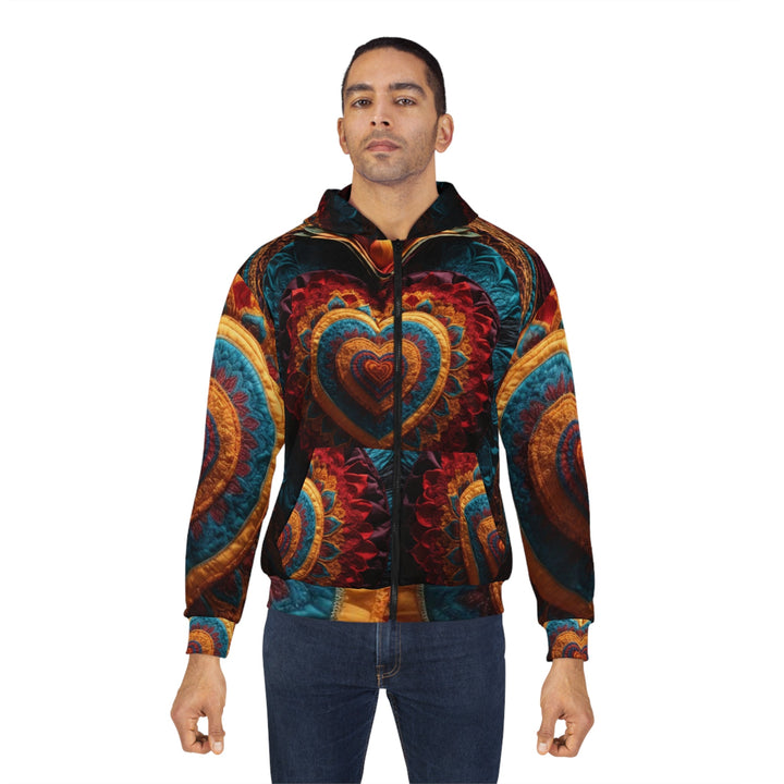 Floral Heart Tapestry - Unisex Zip Hoodie - All Over Prints - g(0D·IO) - XS - -