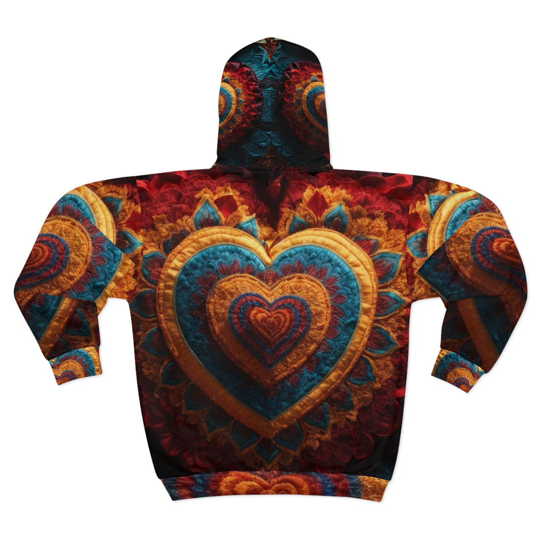 Floral Heart Tapestry - Unisex Zip Hoodie - All Over Prints - g(0D·IO) - XS - -