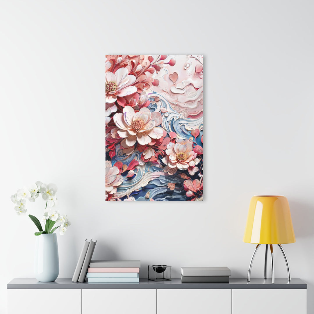 Floral Marble Whirls - Acrylic Prints (French Cleat Hanging) - Home Decor - g(0D·IO) - 24" x 36" (Vertical) - 0.25'' -