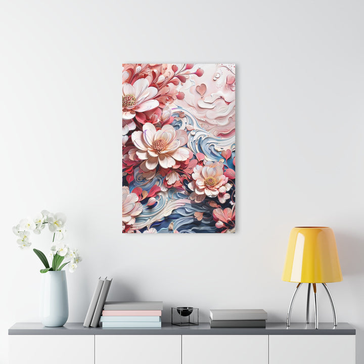 Floral Marble Whirls - Acrylic Prints (French Cleat Hanging) - Home Decor - g(0D·IO) - 24" x 36" (Vertical) - 0.25'' -