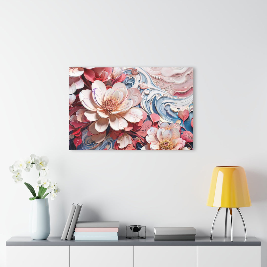 Floral Marble Whirls - Acrylic Prints (French Cleat Hanging) - Home Decor - g(0D·IO) - 24" x 36" (Vertical) - 0.25'' -