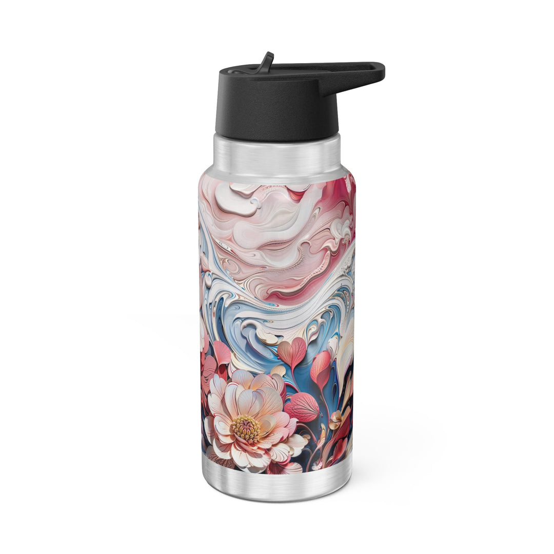 Floral Marble Whirls - Gator Tumbler 32oz - Mug - g(0D·IO) - Silver - 32oz -