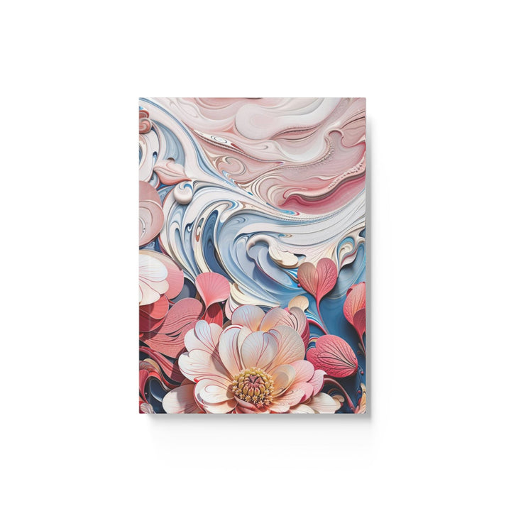 Floral Marble Whirls - Hard Backed Journal - Paper products - g(0D·IO) - Ruled line - A5 - White