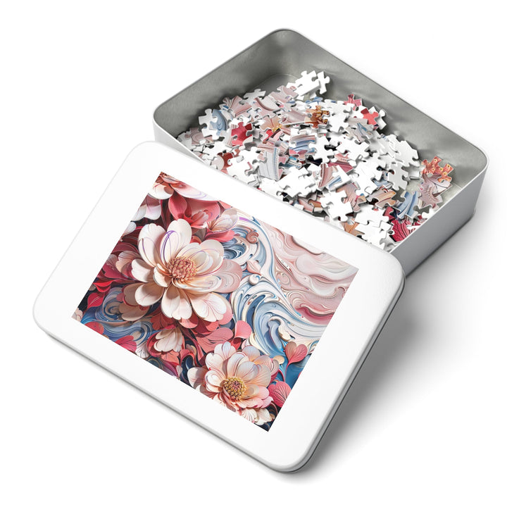 Floral Marble Whirls - Jigsaw Puzzle (100, 252, 500, 1000 pieces) - Puzzle - g(0D·IO) - 29.25" × 19.75" (1000 pcs) - -