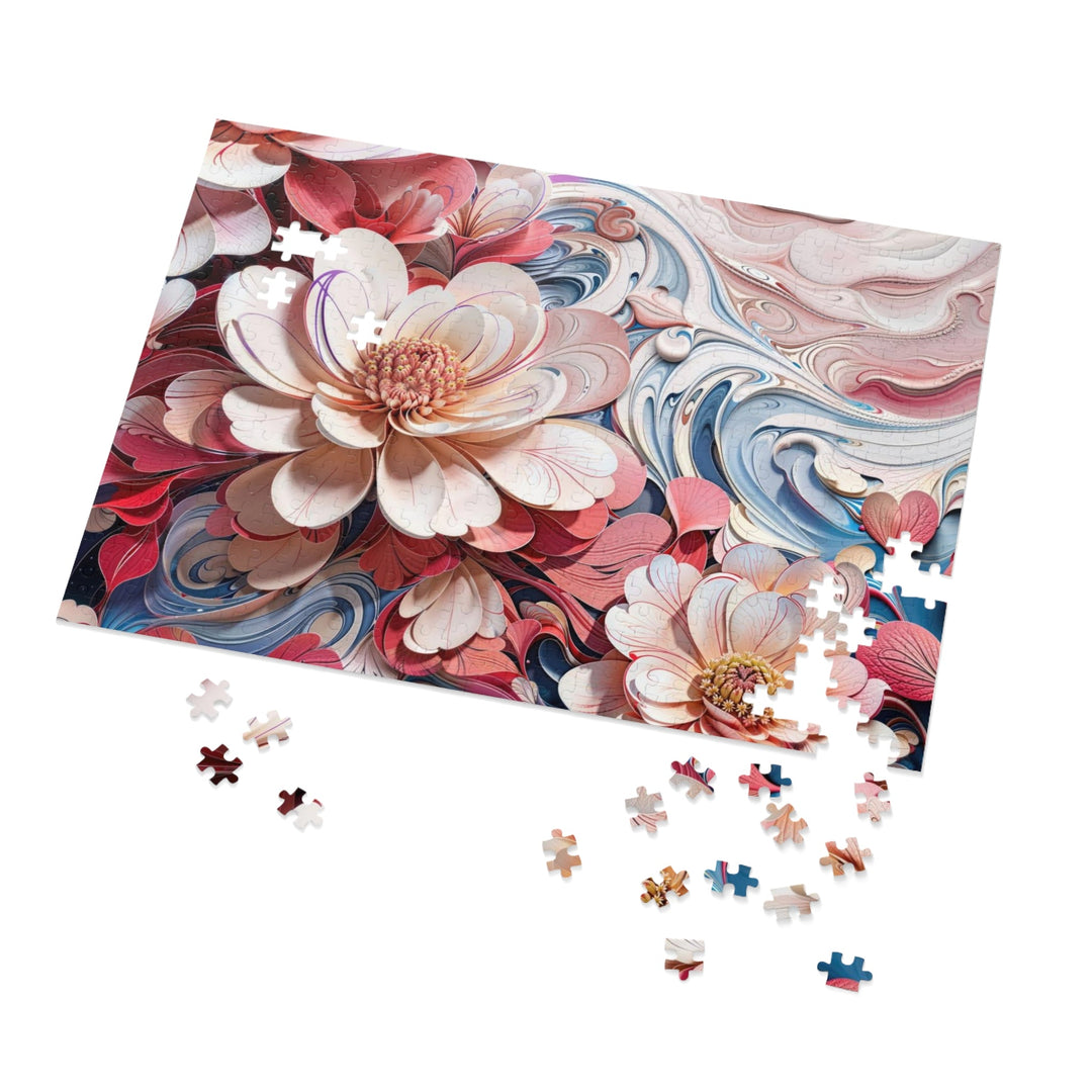 Floral Marble Whirls - Jigsaw Puzzle (100, 252, 500, 1000 pieces) - Puzzle - g(0D·IO) - 29.25" × 19.75" (1000 pcs) - -