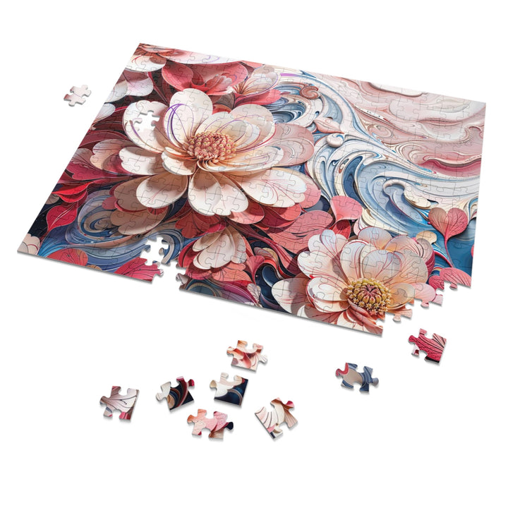 Floral Marble Whirls - Jigsaw Puzzle (100, 252, 500, 1000 pieces) - Puzzle - g(0D·IO) - 29.25" × 19.75" (1000 pcs) - -