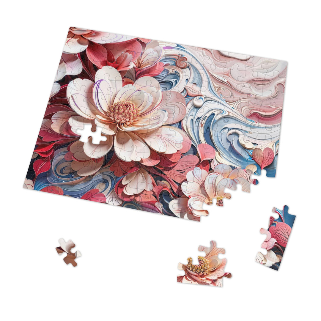 Floral Marble Whirls - Jigsaw Puzzle (100, 252, 500, 1000 pieces) - Puzzle - g(0D·IO) - 29.25" × 19.75" (1000 pcs) - -