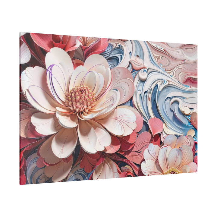 Floral Marble Whirls - Matte Canvas - Canvas - g(0D·IO) - 32" x 32" (Square) - 0.75'' -