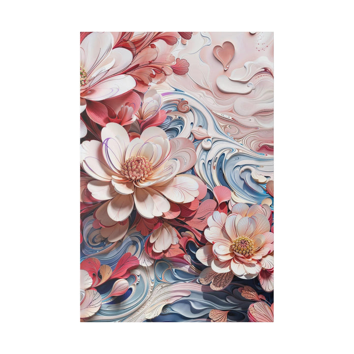 Floral Marble Whirls - Matte Canvas - Canvas - g(0D·IO) - 32″ x 48″ (Vertical) - 0.75'' -