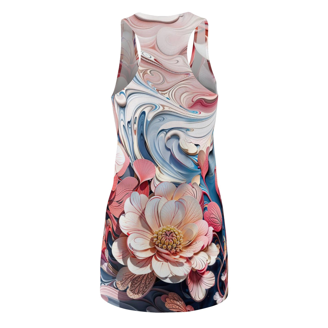 Floral Marble Whirls - Racerback Dress - All Over Prints - g(0D·IO) - XS - -