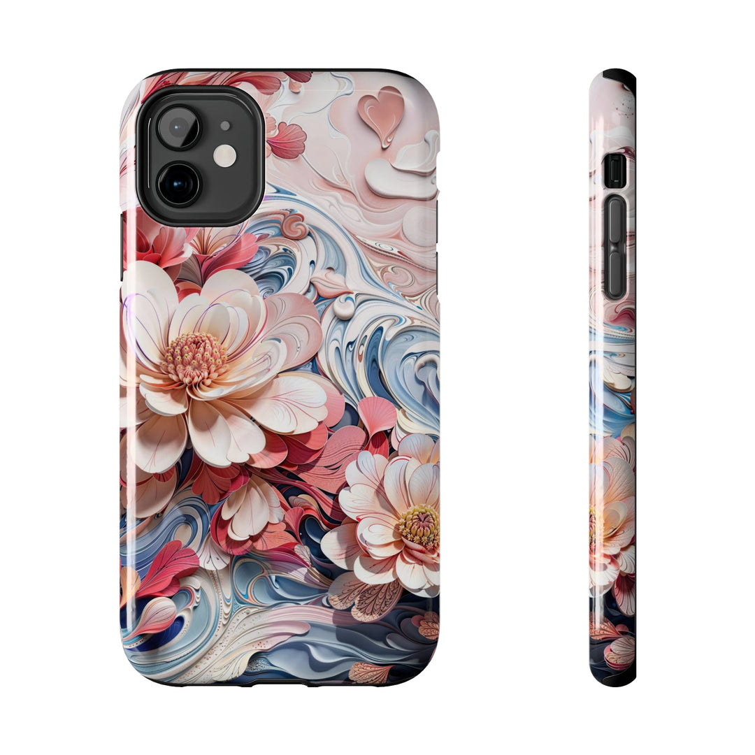 Floral Marble Whirls - Tough Phone Case - Phone Case - g(0D·IO) - iPhone 11 - -