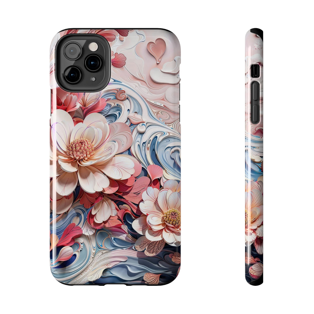 Floral Marble Whirls - Tough Phone Case - Phone Case - g(0D·IO) - iPhone 11 Pro Max - -