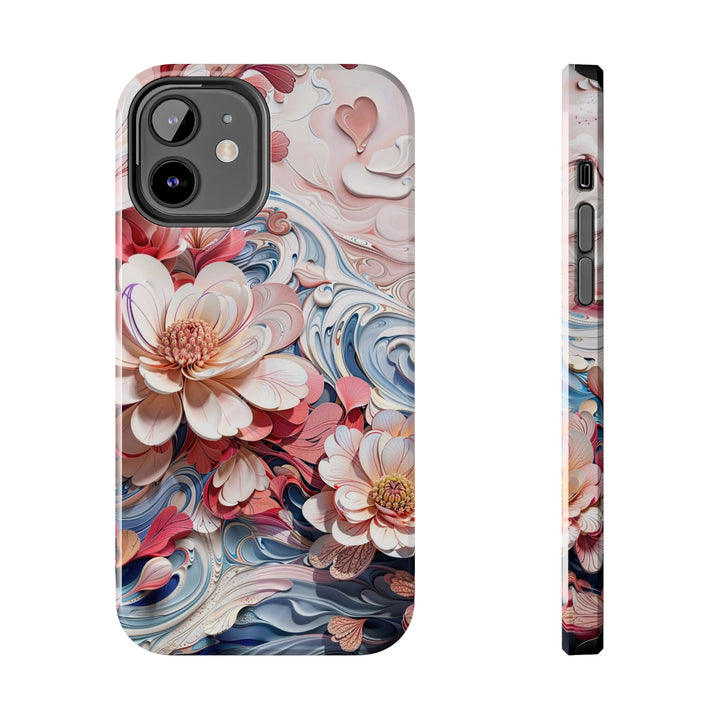 Floral Marble Whirls - Tough Phone Case - Phone Case - g(0D·IO) - iPhone 12 - -