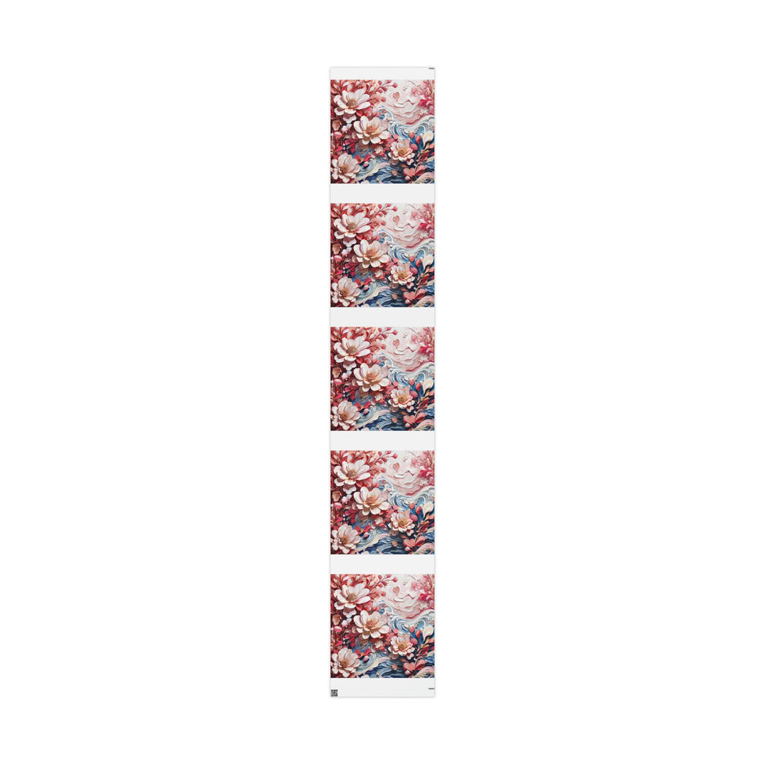 Floral Marble Whirls - Wrapping Paper - Home Decor - g(0D·IO) - 30" x 180" - Matte -
