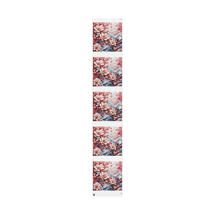 Floral Marble Whirls - Wrapping Paper - Home Decor - g(0D·IO) - 30" x 180" - Matte -