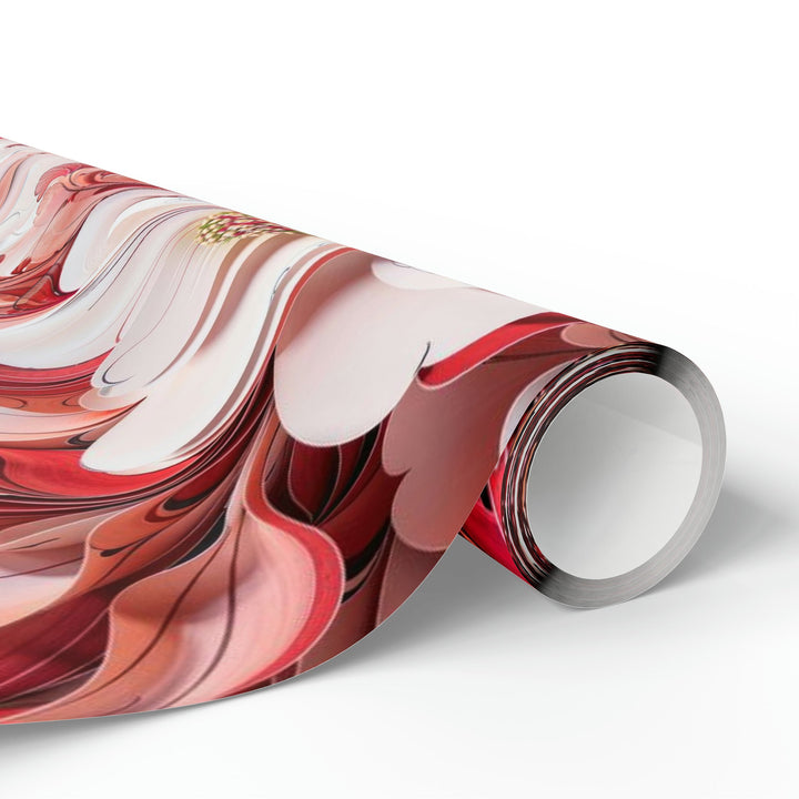 Floral Marble Whirls - Wrapping Paper - Home Decor - g(0D·IO) - 30'' x 72'' - Matte -