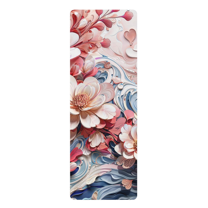 Floral Marble Whirls - Yoga Mat - Home Decor - g(0D·IO) - 24” x 68” - -