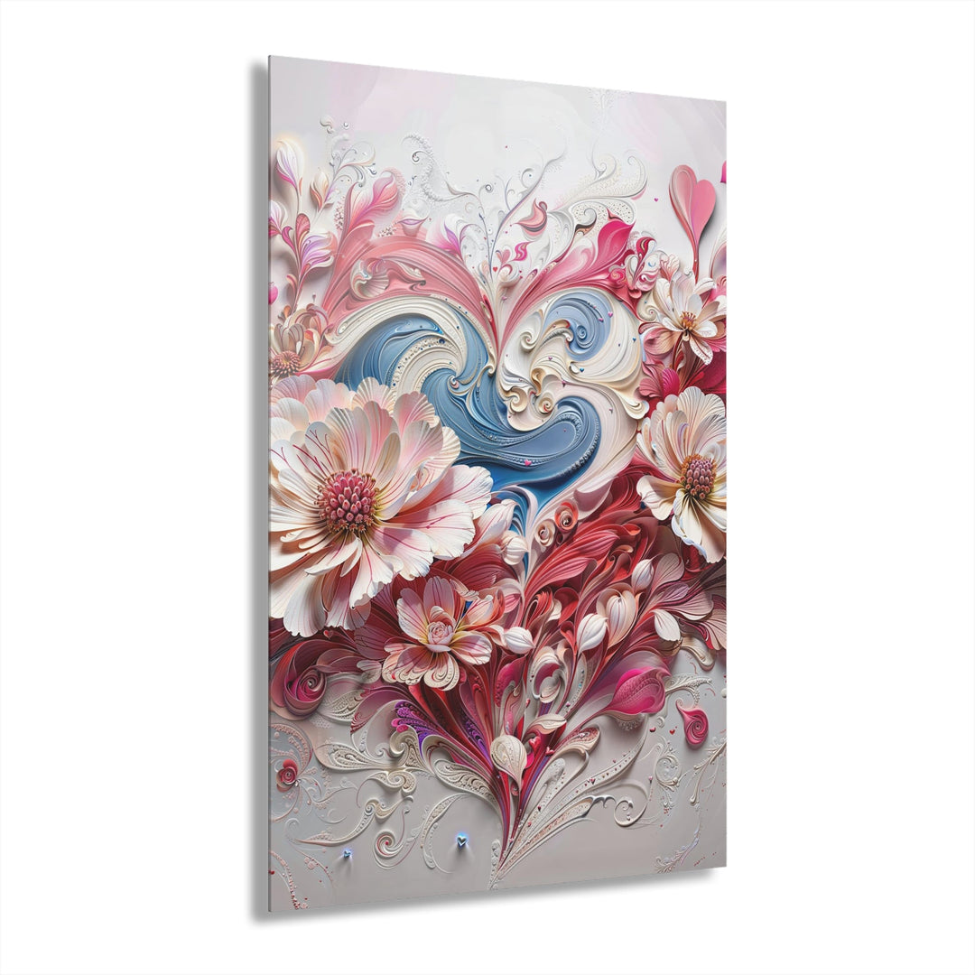 Floral Swirl Abundance - Acrylic Prints (French Cleat Hanging) - Home Decor - g(0D·IO) - 24" x 36" (Vertical) - 0.25'' -