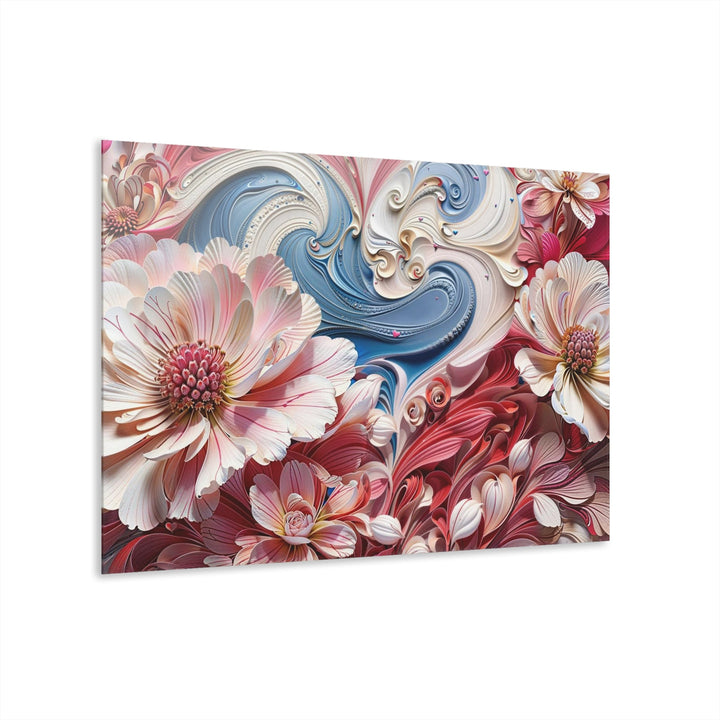 Floral Swirl Abundance - Acrylic Prints (French Cleat Hanging) - Home Decor - g(0D·IO) - 36" x 24" (Horizontal) - 0.25'' -