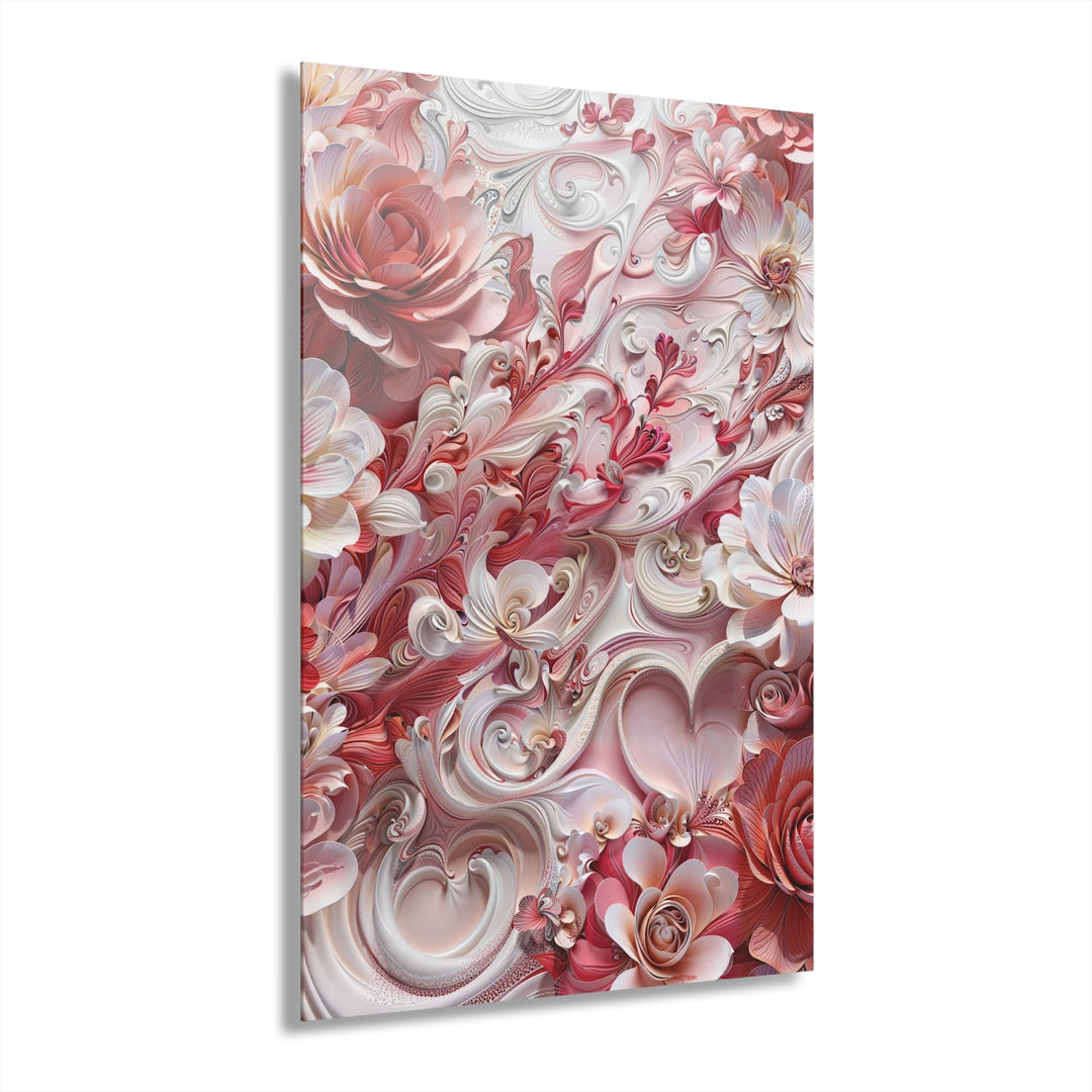 Floral Swirl Abundance - Acrylic Prints (French Cleat Hanging) - Home Decor - g(0D·IO) - 24" x 36" (Vertical) - 0.25'' -