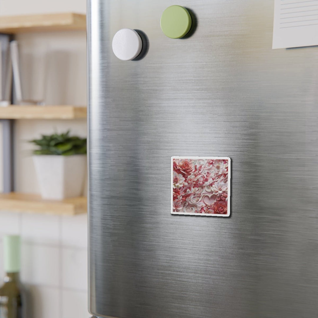 Floral Swirl Abundance - Die-cut Magnet - Home Decor - g(0D·IO) - 6 × 6" - Die-Cut - 1 pc