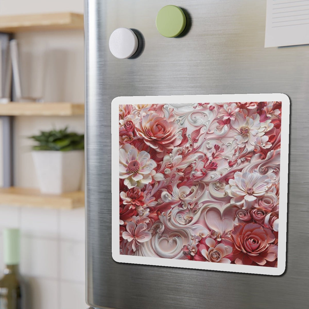 Floral Swirl Abundance - Die-cut Magnet - Home Decor - g(0D·IO) - 6 × 6" - Die-Cut - 1 pc