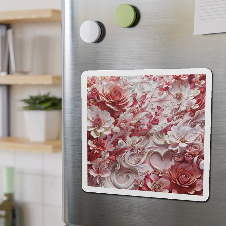 Floral Swirl Abundance - Die-cut Magnet - Home Decor - g(0D·IO) - 6 × 6" - Die-Cut - 1 pc