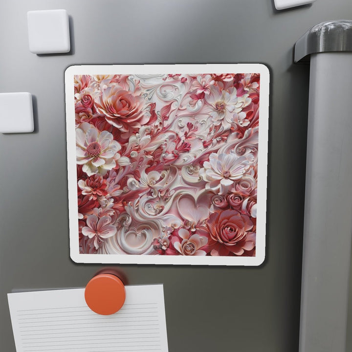 Floral Swirl Abundance - Die-cut Magnet - Home Decor - g(0D·IO) - 6 × 6" - Die-Cut - 1 pc