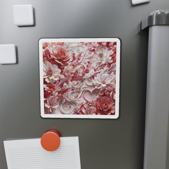 Floral Swirl Abundance - Die-cut Magnet - Home Decor - g(0D·IO) - 6 × 6" - Die-Cut - 1 pc