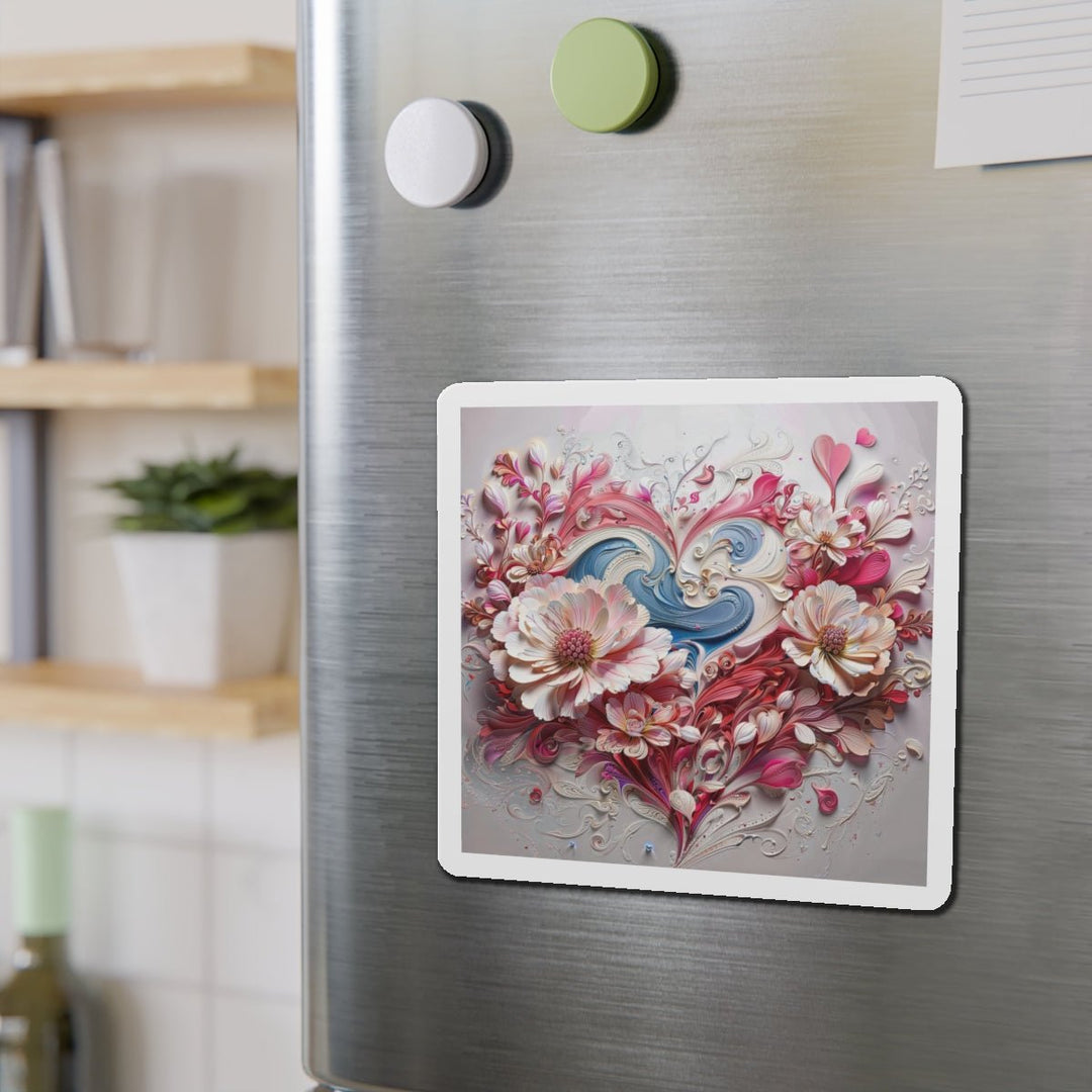 Floral Swirl Abundance - Die-cut Magnet - Home Decor - g(0D·IO) - 6 × 6" - Die-Cut - 1 pc