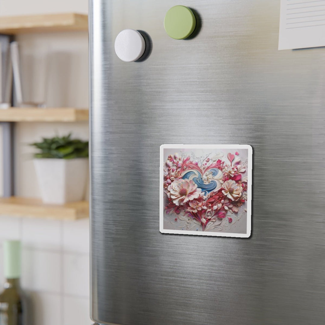 Floral Swirl Abundance - Die-cut Magnet - Home Decor - g(0D·IO) - 6 × 6" - Die-Cut - 1 pc