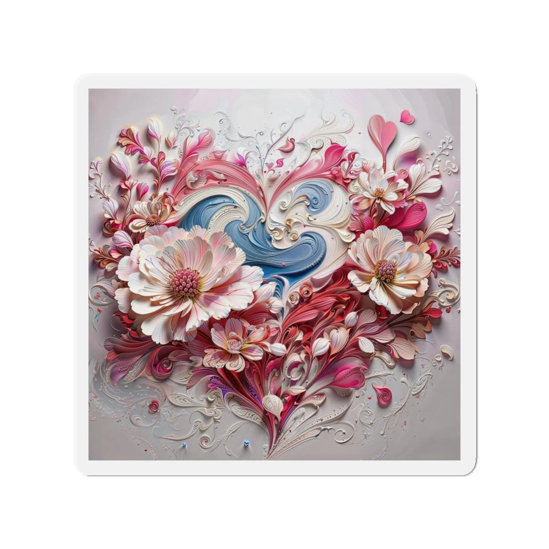 Floral Swirl Abundance - Die-cut Magnet - Home Decor - g(0D·IO) - 6 × 6" - Die-Cut - 1 pc