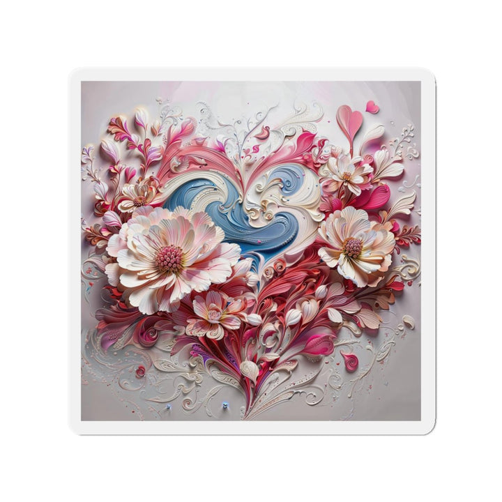 Floral Swirl Abundance - Die-cut Magnet - Home Decor - g(0D·IO) - 6 × 6" - Die-Cut - 1 pc