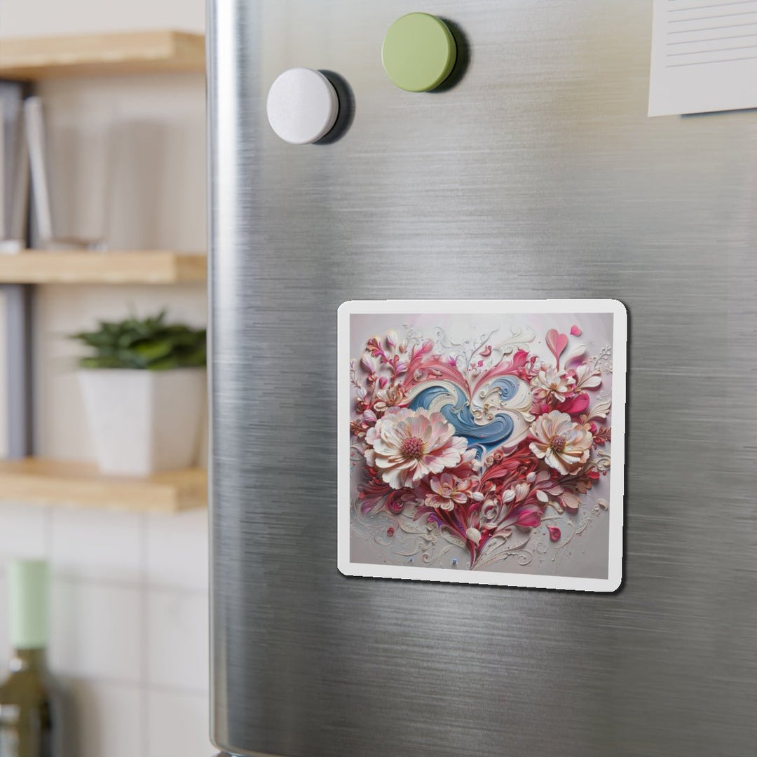 Floral Swirl Abundance - Die-cut Magnet - Home Decor - g(0D·IO) - 6 × 6" - Die-Cut - 1 pc