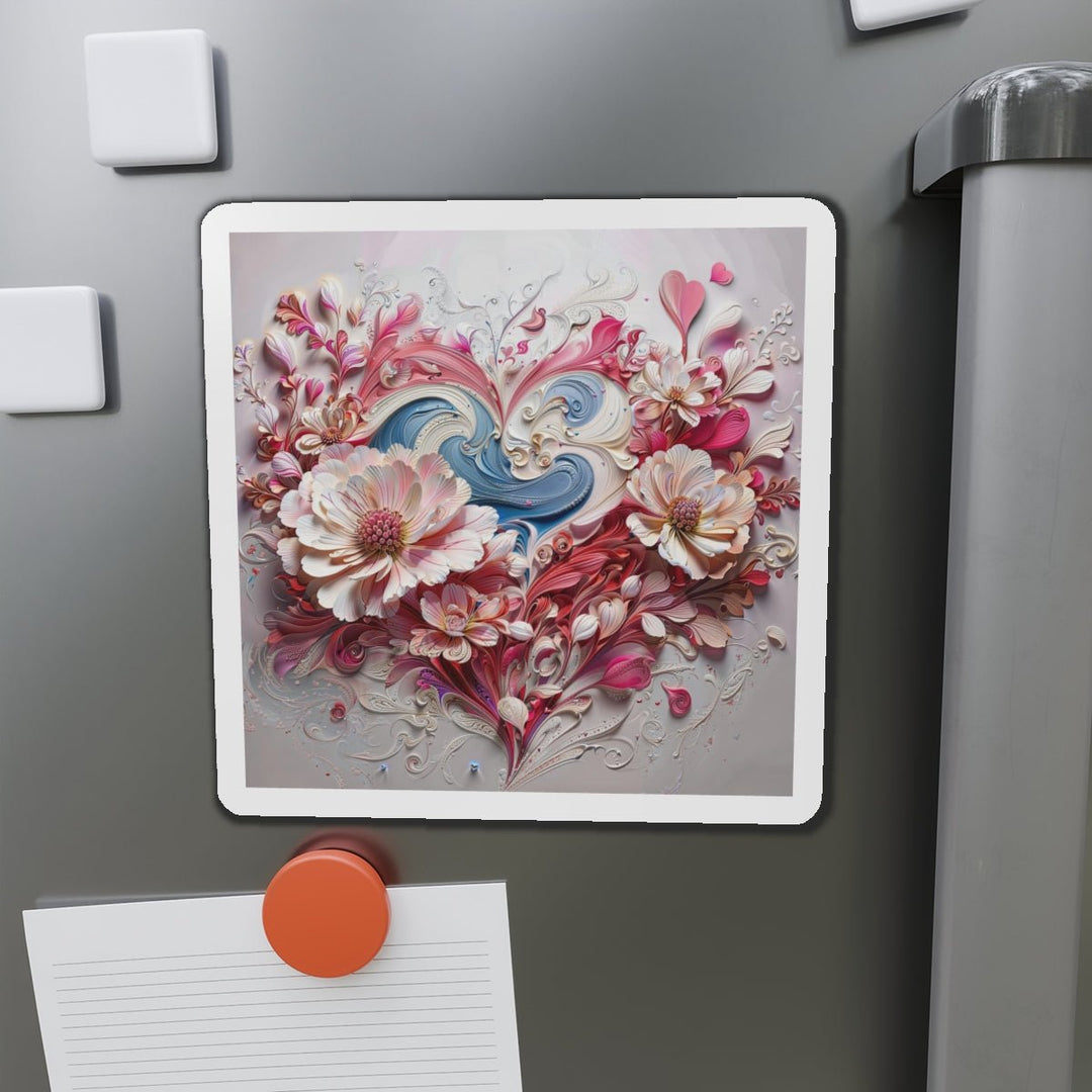 Floral Swirl Abundance - Die-cut Magnet - Home Decor - g(0D·IO) - 6 × 6" - Die-Cut - 1 pc