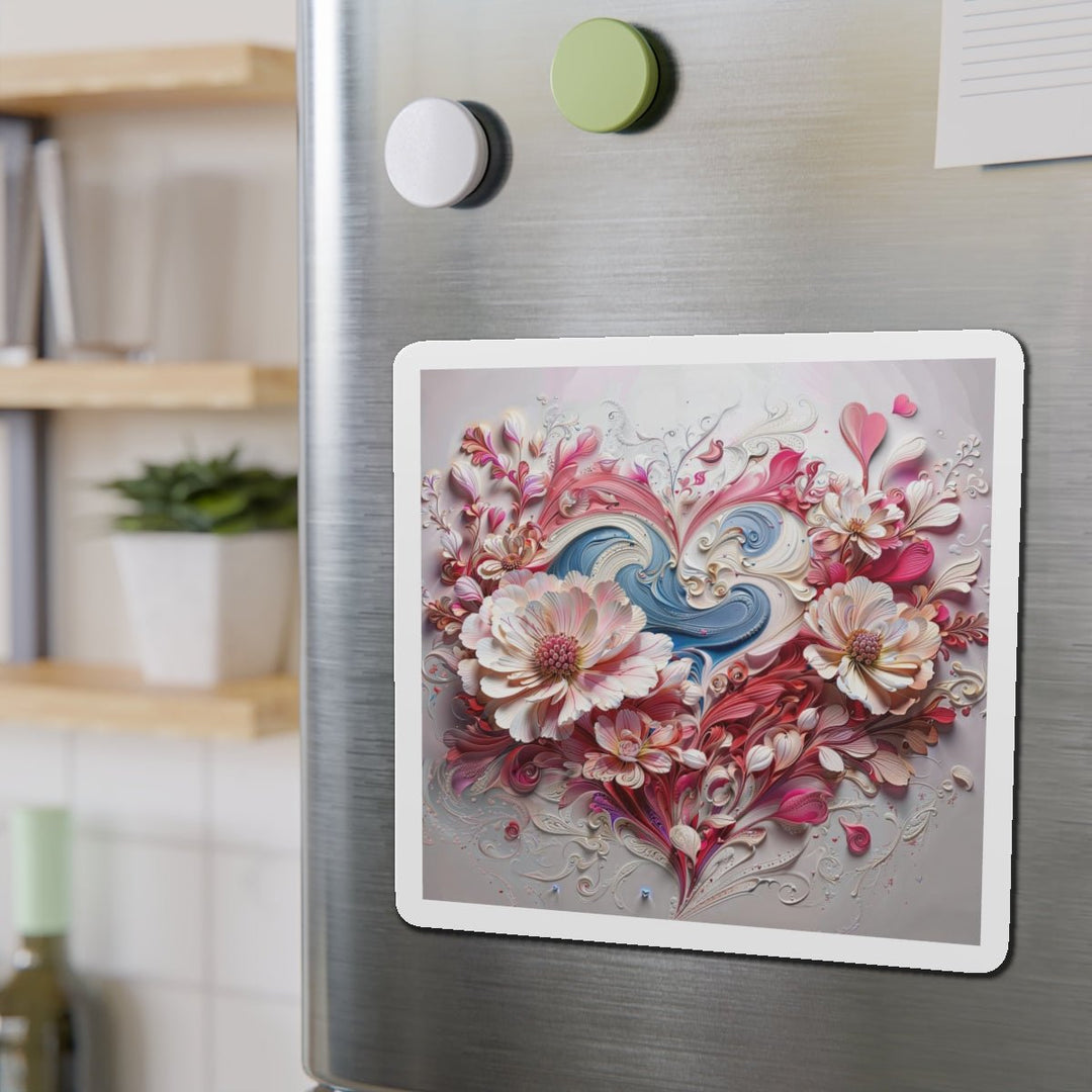 Floral Swirl Abundance - Die-cut Magnet - Home Decor - g(0D·IO) - 6 × 6" - Die-Cut - 1 pc