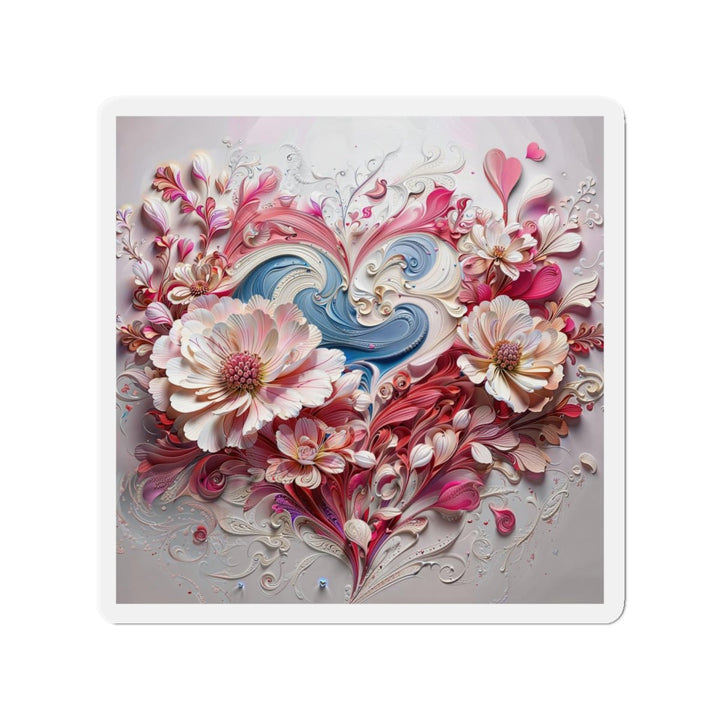 Floral Swirl Abundance - Die-cut Magnet - Home Decor - g(0D·IO) - 5" x 5" - Die-Cut - 1 pc