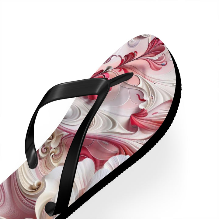 Floral Swirl Abundance - Flip Flops - Shoes - g(0D·IO) - XL - Black sole -