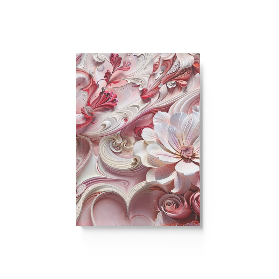 Floral Swirl Abundance - Hard Backed Journal - Paper products - g(0D·IO) - Ruled line - A5 - White