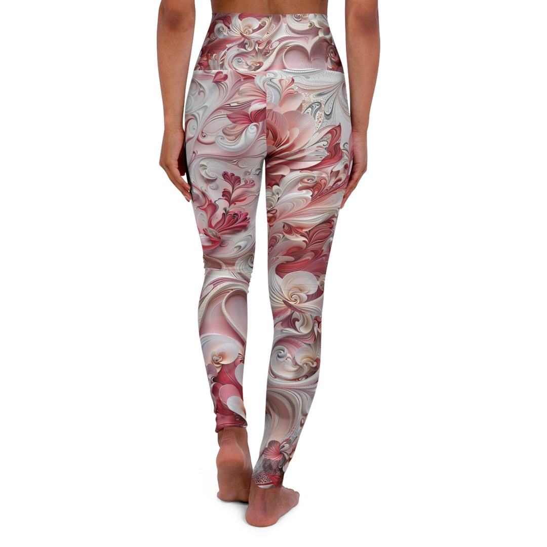 Floral Swirl Abundance - High Waisted AOP Yoga Leggings - All Over Prints - g(0D·IO) - XS - -