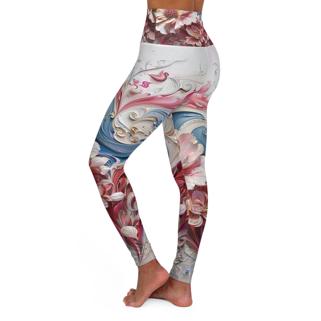 Floral Swirl Abundance - High Waisted AOP Yoga Leggings - All Over Prints - g(0D·IO) - XS - -